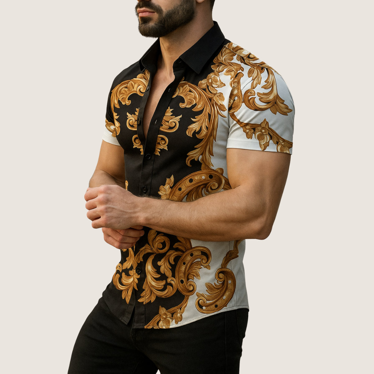 Monarch Overhemd met Print – Casual Zomerstijl