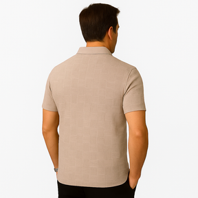 Monarch – Herenoverhemd met Geometrische Print van Geweven Stof