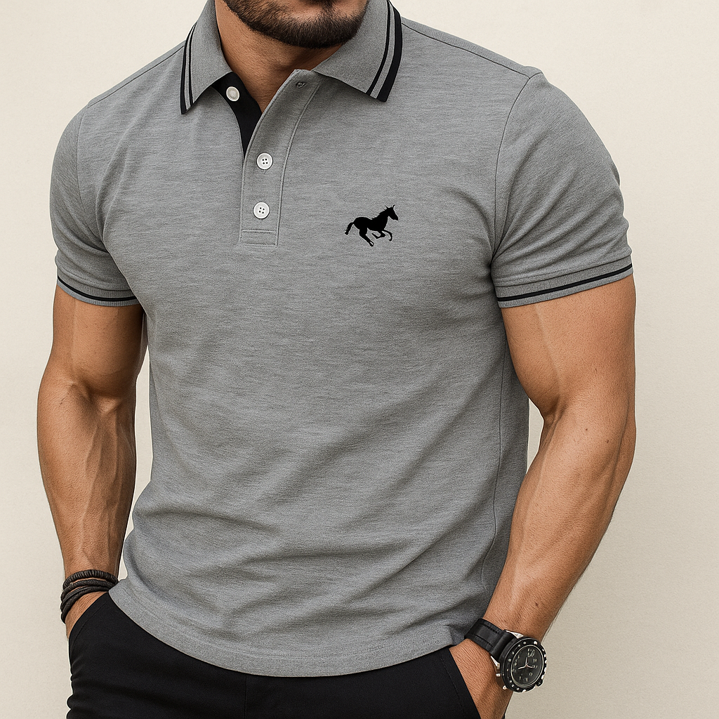 Monarch – Poloshirt voor heren met contrasterende details