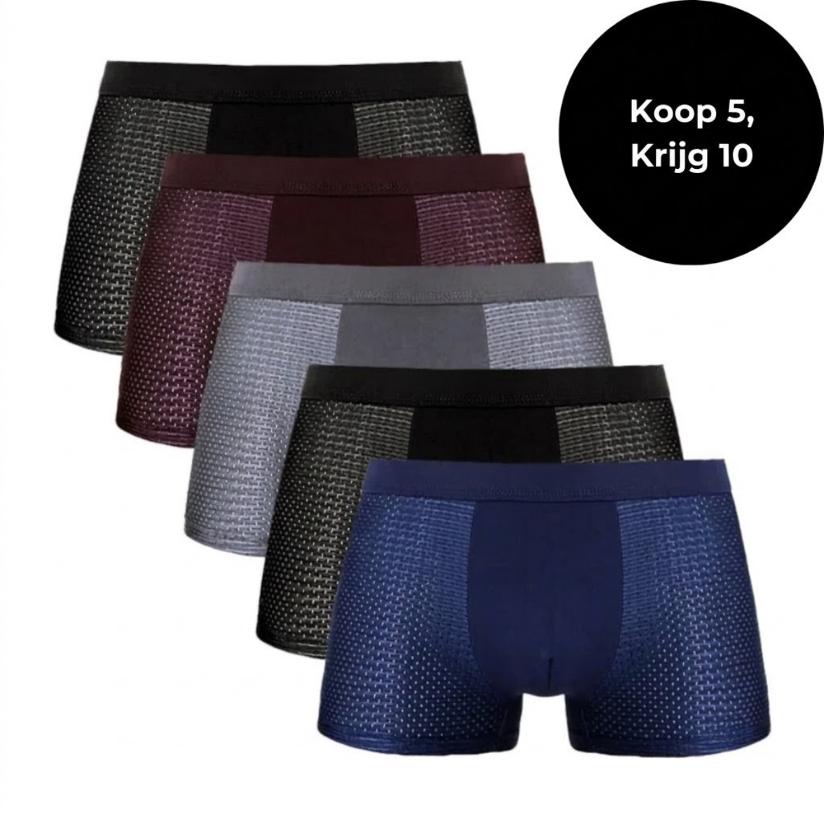 Set van 10 Bamboe Boxershorts [Betaal er 5, krijg er 10]