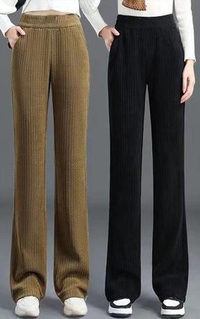 Elegante en veelzijdige broek, afslankend en comfortabel voor alle seizoenen.