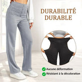 50% de réduction - Haute élasticité - Pantalon décontracté à jambe droite et taille haute