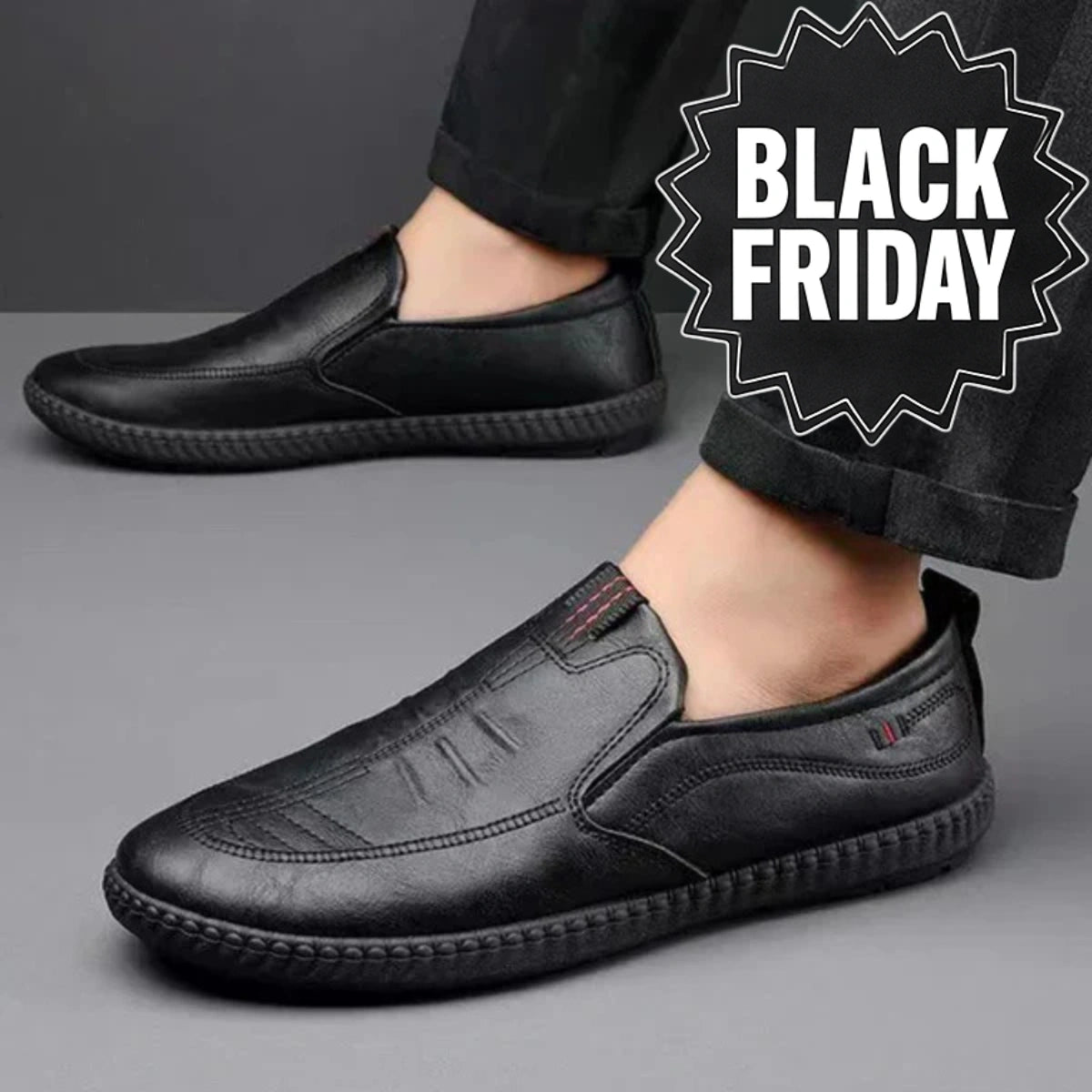 Mocassin en cuir décontractées à enfiler pour hommes - [BLACK FRIDAY] - [ACHETÉZ 1, RECEVÉ 2 GRATUIT]