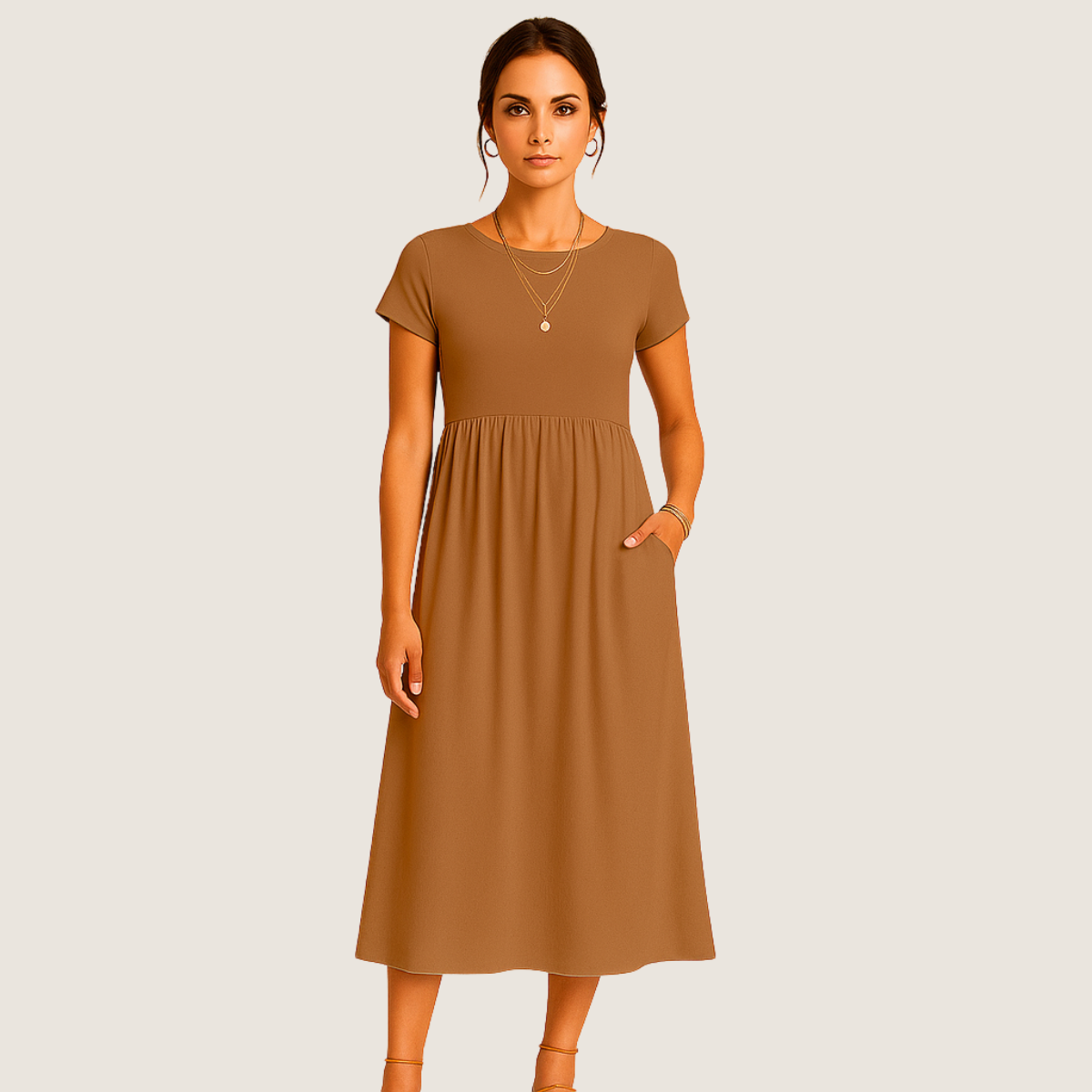 Monarch Alice midi-jurk – Casual en tijdloze elegantie