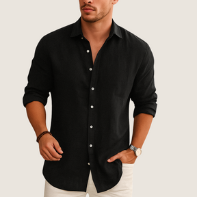 Monarch Linnen & Katoenen Overhemd – Casual Elegantie Herfst