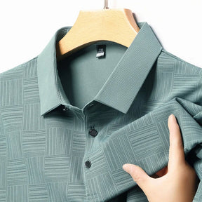 Monarch – Herenoverhemd met Geometrische Print van Geweven Stof