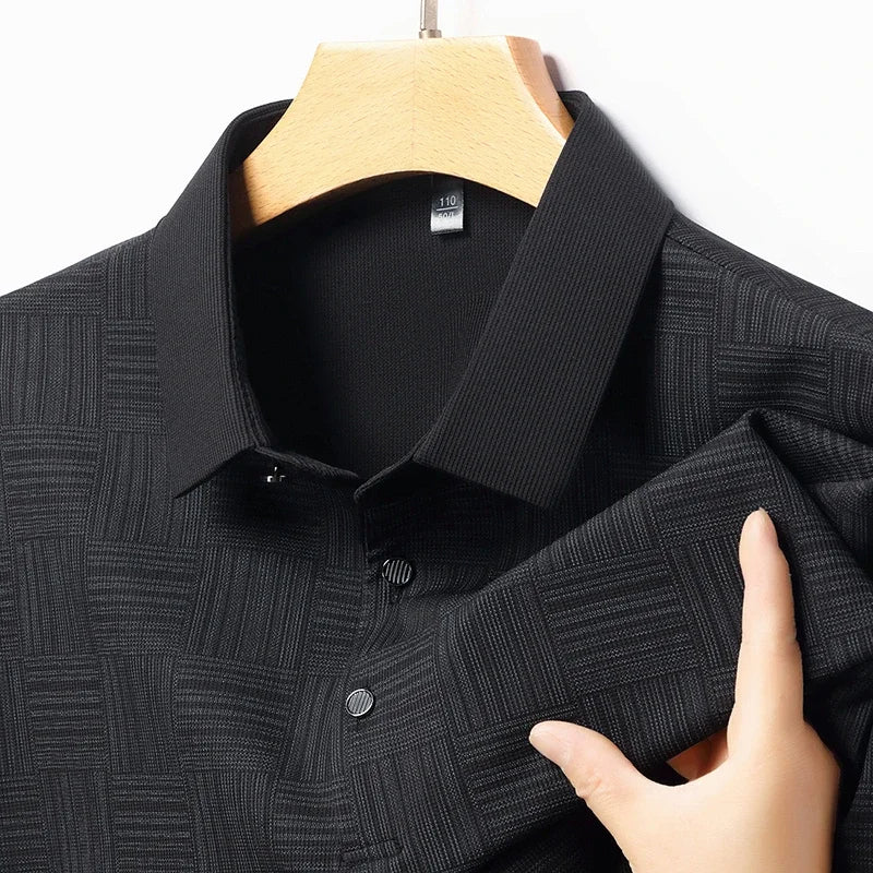 Monarch – Herenoverhemd met Geometrische Print van Geweven Stof