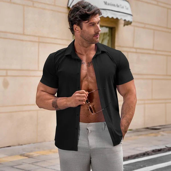 Slim Fit EasyFit™ Overhemd – Stijl en Comfort met 4D Stretch Technologie