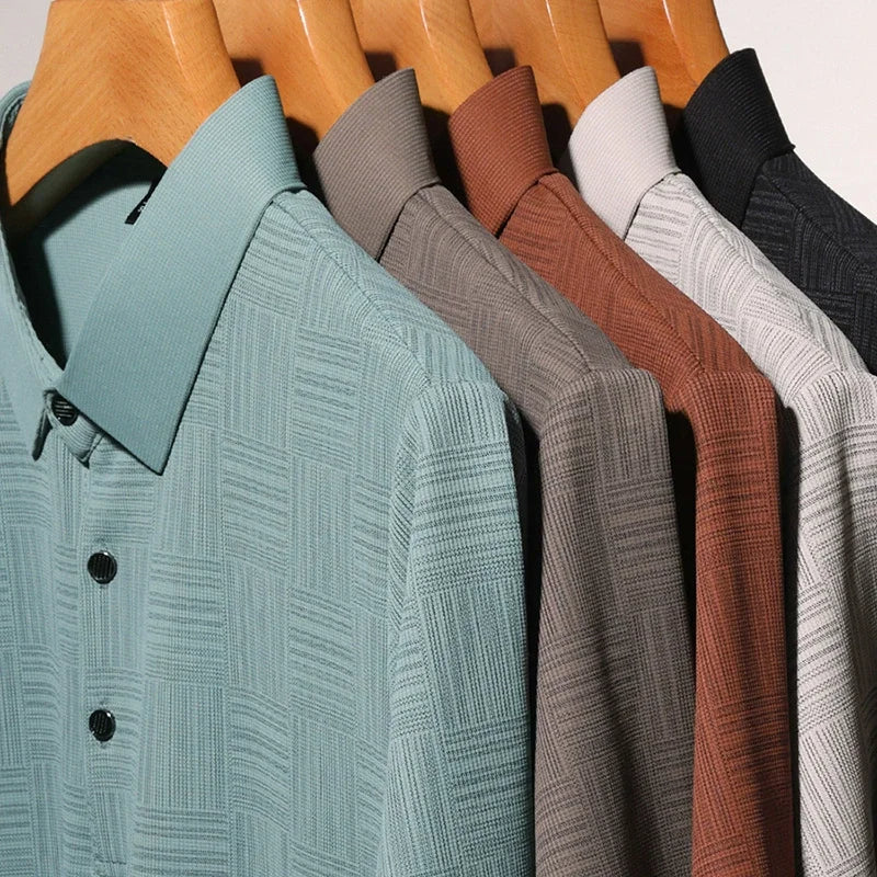 Monarch – Herenoverhemd met Geometrische Print van Geweven Stof
