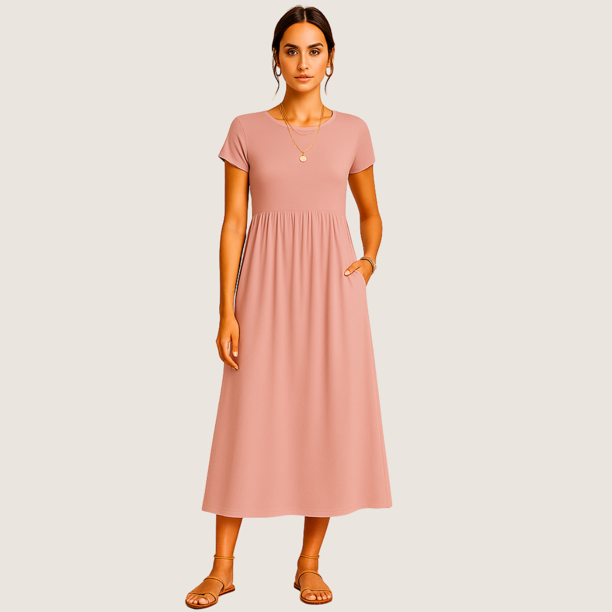 Monarch Alice midi-jurk – Casual en tijdloze elegantie