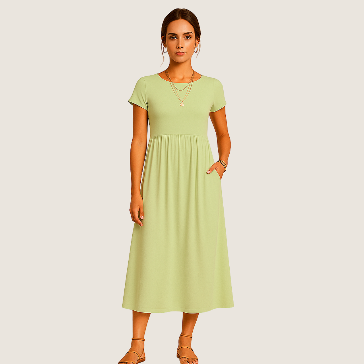 Monarch Alice midi-jurk – Casual en tijdloze elegantie