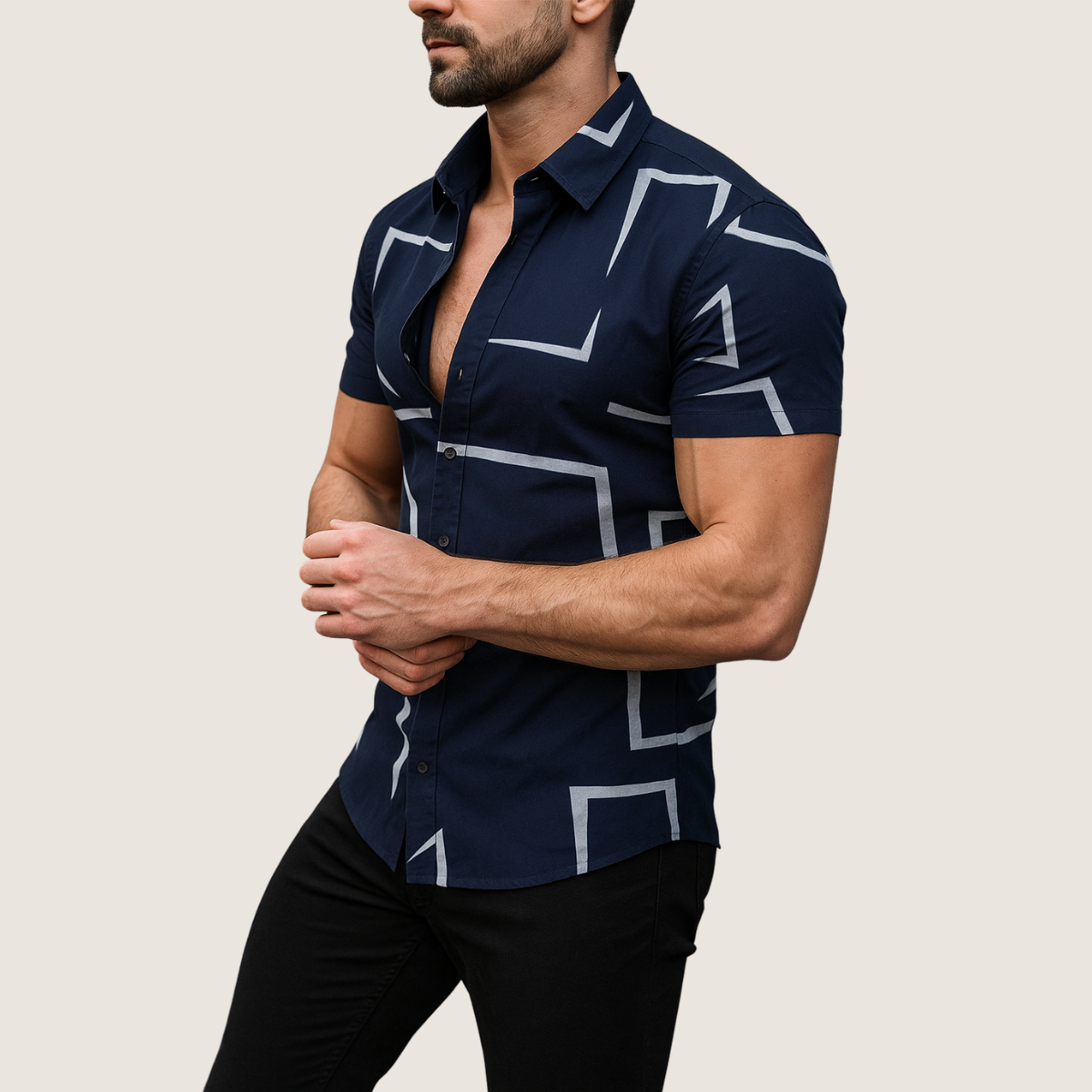 Monarch Overhemd met Print – Casual Zomerstijl
