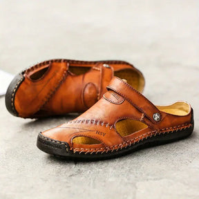 Sandales décontractées en cuir souple de haute qualité pour hommes - MonarchWay™ - [BLACK FRIDAY] - [ACHETÉZ 1, RECEVÉZ 2 GRATUIT]