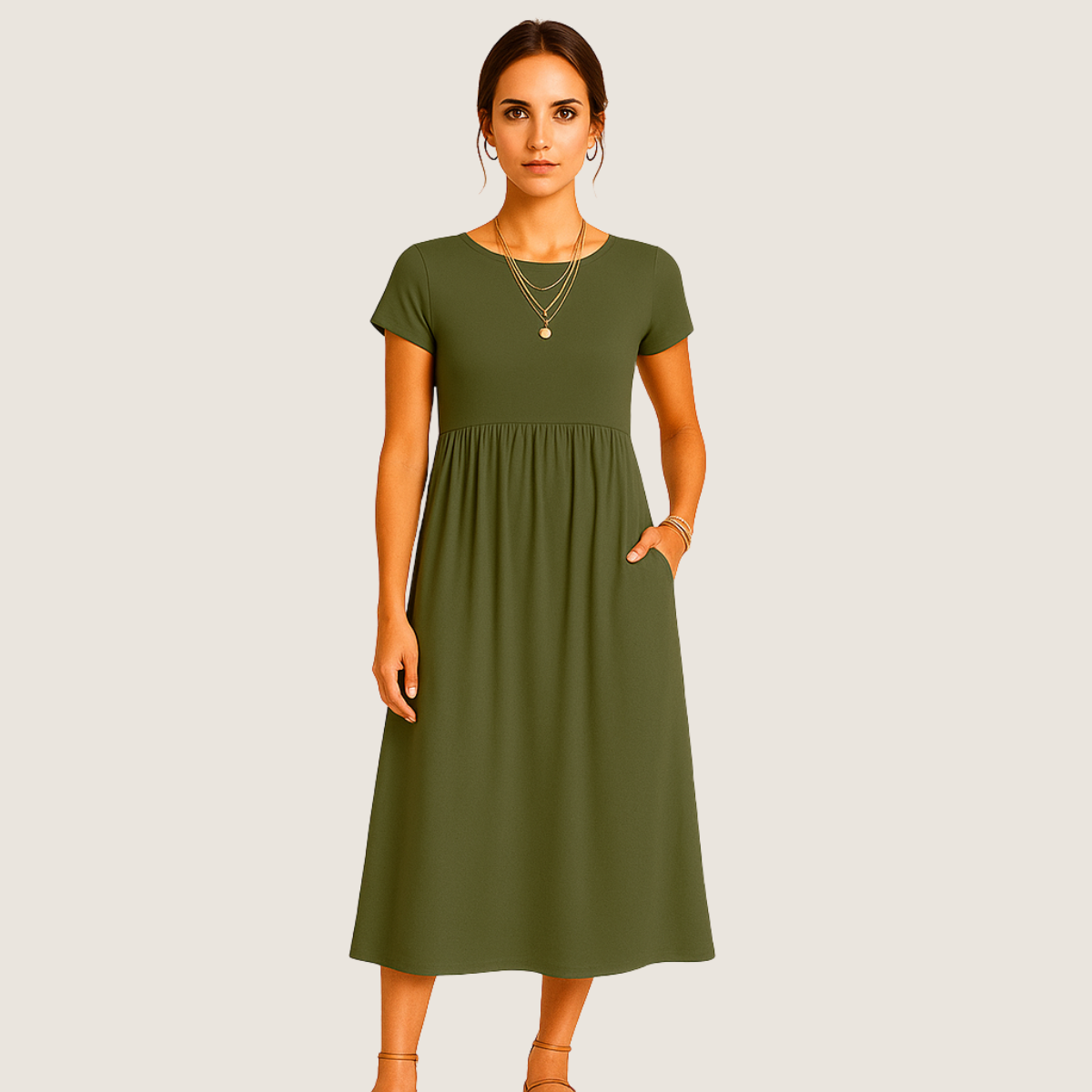 Monarch Alice midi-jurk – Casual en tijdloze elegantie