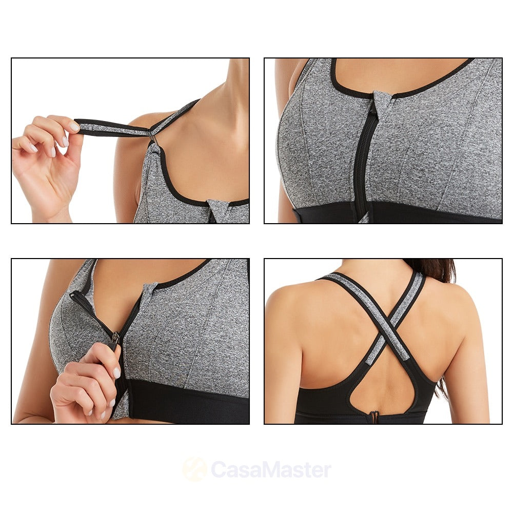 Verstelbare fitness sport-bh met maximale ondersteuning - Bra
