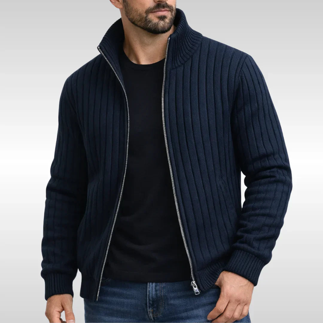 Monarch Wear | Stijlvol Klassiek Vest met Rits – RibbedWarm™