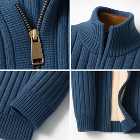 Monarch Wear | Stijlvol Klassiek Vest met Rits – RibbedWarm™
