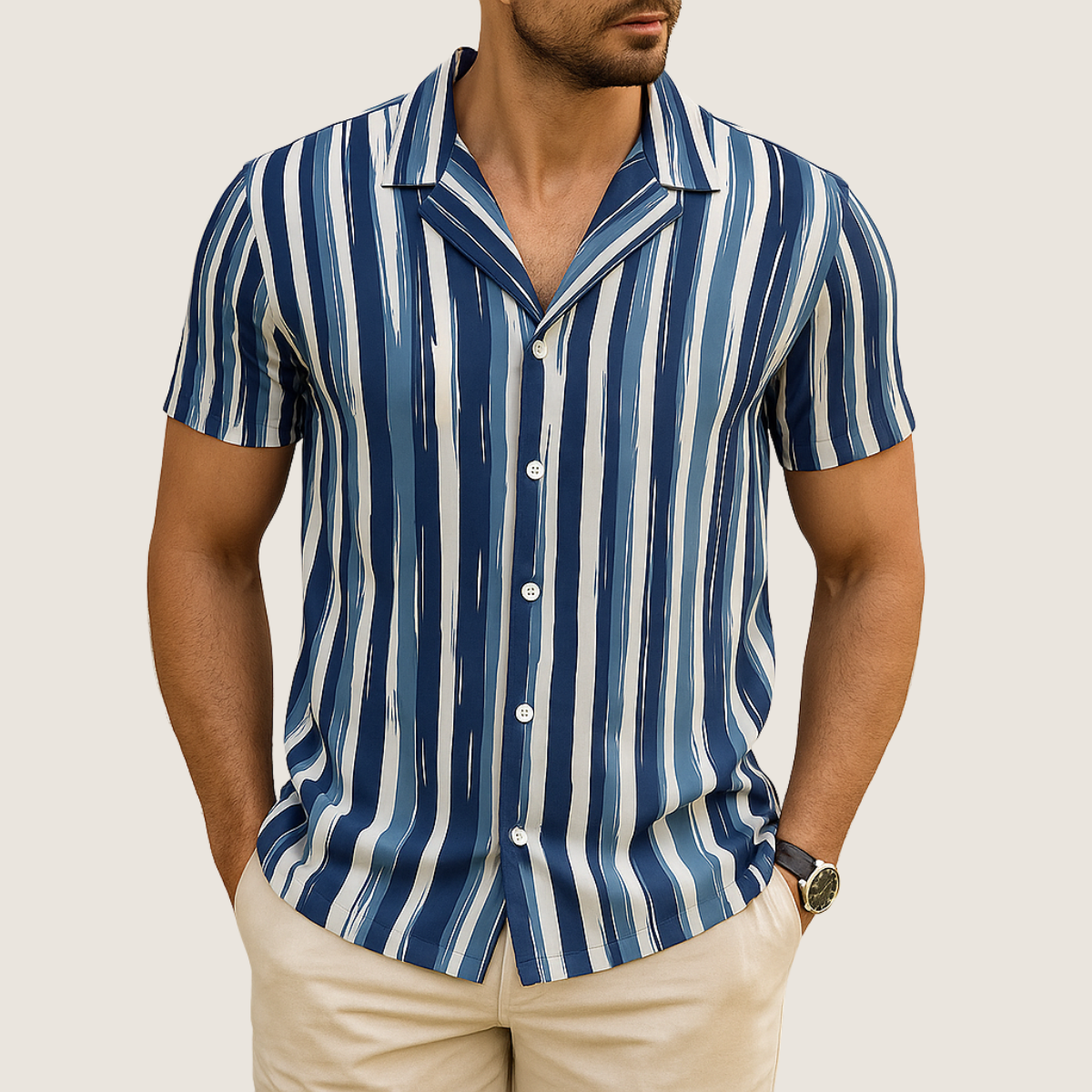 Monarch Overhemd met Print – Casual Zomerstijl