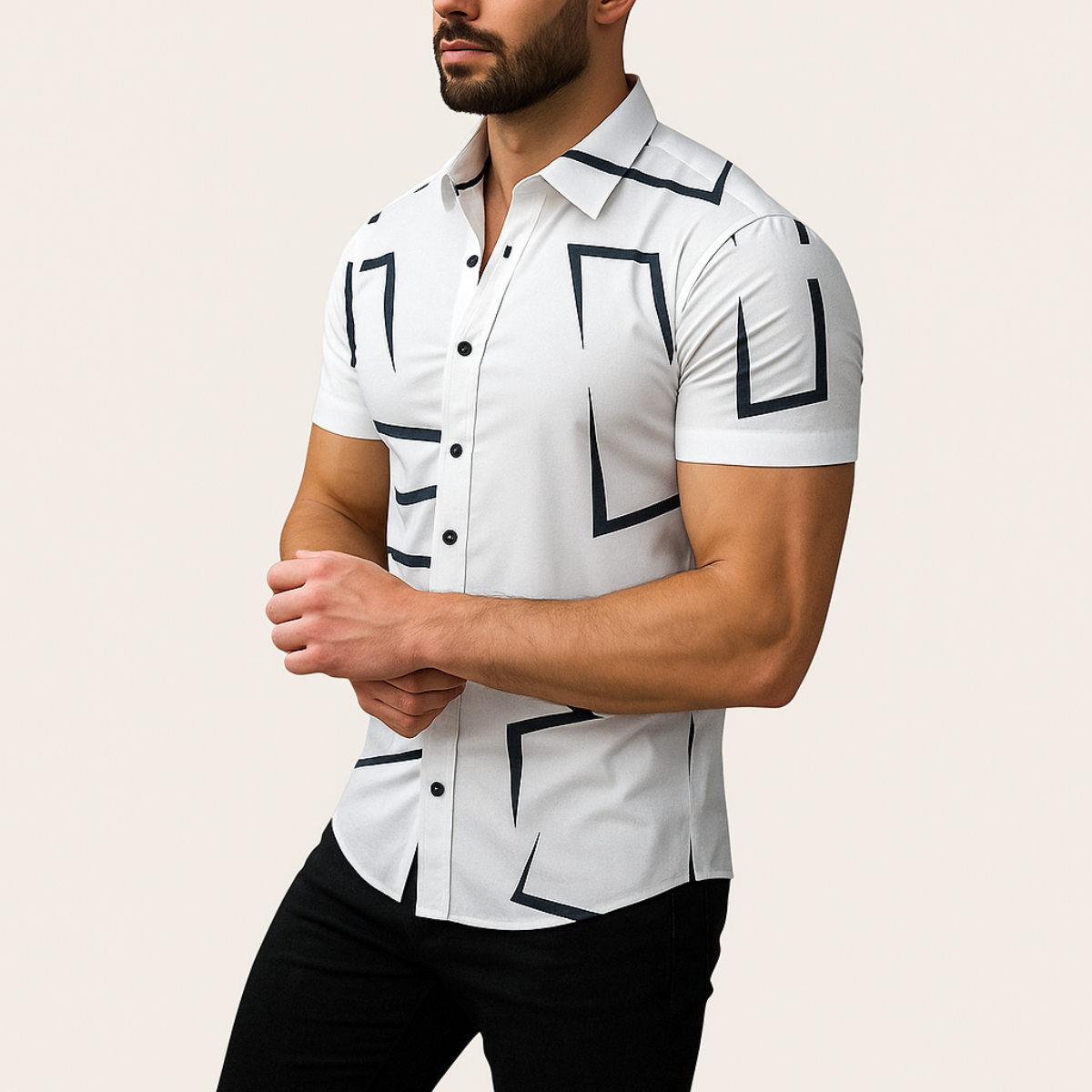 Monarch Overhemd met Print – Casual Zomerstijl