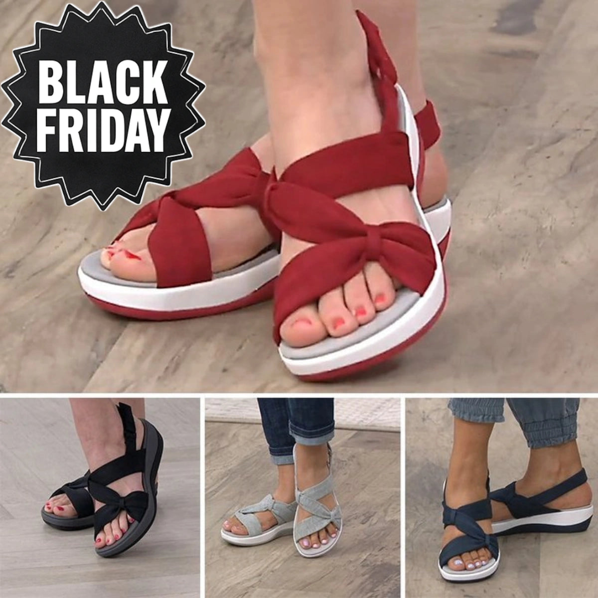 Sandales Fleuri Orthopédiques - [BLACK FRIDAY] - [ACHETÉZ 1, RECEVÉZ 2 GRATUIT]