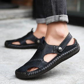 Sandales décontractées en cuir souple de haute qualité pour hommes - MonarchWay™ - [BLACK FRIDAY] - [ACHETÉZ 1, RECEVÉZ 2 GRATUIT]