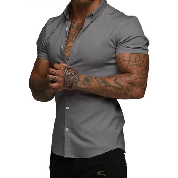Slim Fit EasyFit™ Overhemd – Stijl en Comfort met 4D Stretch Technologie