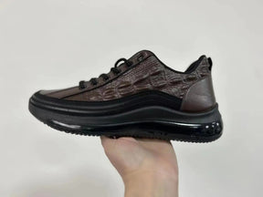 Monarch Wear - Italiaanse casual schoenen van krokodillenprint met luchtkussen voor heren