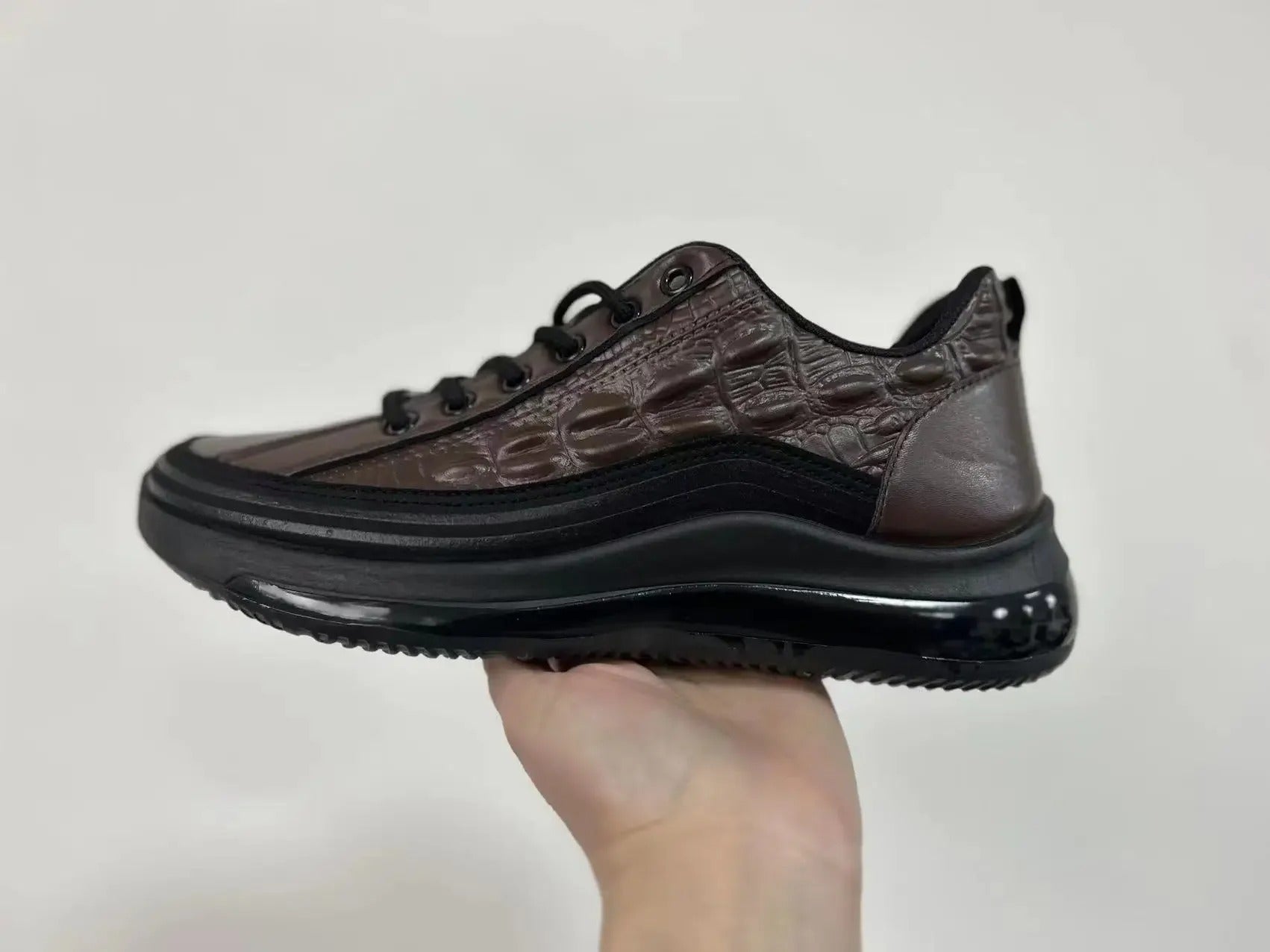 Chaussures de loisirs italiennes en crocodile imprimé avec coussin d'air pour hommes - Croc™ - [BLACK FRIDAY] - [ACHETÉZ 1, RECEVÉZ 2 GRATUIT]