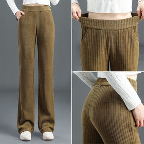 Elegante en veelzijdige broek, afslankend en comfortabel voor alle seizoenen.