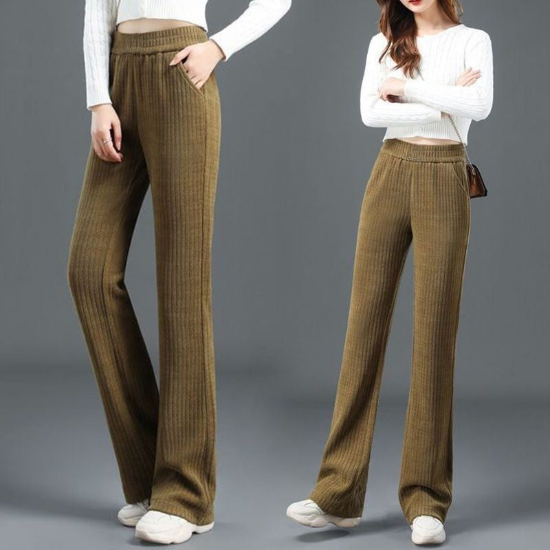 Elegante en veelzijdige broek, afslankend en comfortabel voor alle seizoenen.